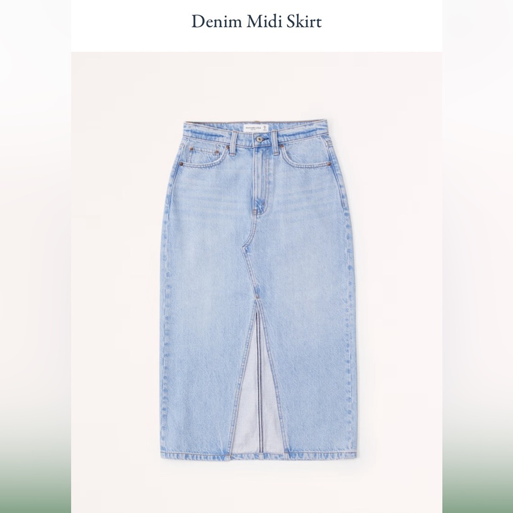Abercrombie Denim Midi Skirt - Size 26